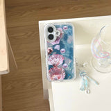 Aqua Diamond Shell Pearl iPhone Case - CREAMCY