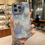 Blue Bloom Butterfly Shell iPhone Case - CREAMCY