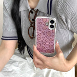 Blush Leopard Bling iPhone Case - CREAMCY