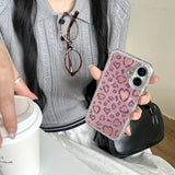 Blush Leopard Bling iPhone Case - CREAMCY