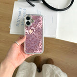 Blush Leopard Bling iPhone Case - CREAMCY
