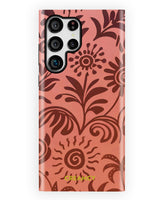 Blush Terracotta Folk Floral Samsung Galaxy Case - CREAMCY