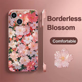 Borderless Blossom iPhone Case with Invisible Phone Holder - CREAMCY