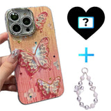 Butterfly Painting iPhone Case with Crystal Lens Protector - CREAMCY