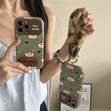 Cute Crybaby & Hearts Olive Green Phone Case - CREAMCY