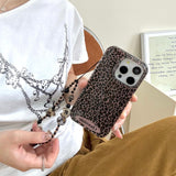 Dainty Brown Leopard Pattern iPhone Case - CREAMCY