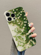 Fresh Daisy Graffiti Vine White Flower Artistic iPhone Case - CREAMCY