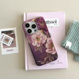 Lavender Peony Glamour iPhone Case - CREAMCY