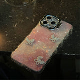 Pink Bloom Butterfly Shell iPhone Case - CREAMCY