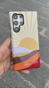 iPhone-Hülle mit Farbblock-Sonnenuntergang