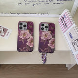 Coque iPhone Glamour Lavande Pivoine