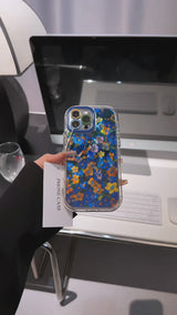 Blue Orchard Blush iPhone Case