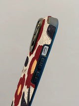 Retro Contrast All Over Graffiti Floral Shockproof iPhone Case - CREAMCY