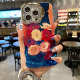 Retro Oil Painting Rose Meadow iPhone Case - CREAMCY