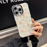 Summer Tulips Quartz iPhone Case w/ Crystal Lens Protector - CREAMCY