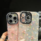 Summer Tulips Quartz iPhone Case w/ Crystal Lens Protector - CREAMCY