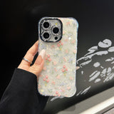 Summer Tulips Quartz iPhone Case w/ Crystal Lens Protector - CREAMCY