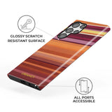 Sunset Gradient Stripe Samsung Galaxy Case - CREAMCY