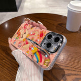 Whimsical Pink Rabbit Oil Painting iPhone Case - CREAMCY