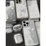 Winter Snowfall Star Sand Case iPhone Case - CREAMCY