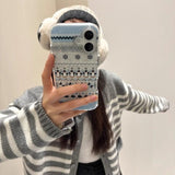 Winter Wonderland Penguin Holographic iPhone Case - CREAMCY