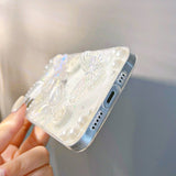 3D Butterfly & Pearl Glitter iPhone Case - Creamcy Cases