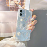 3D Butterfly & Pearl Glitter iPhone Case - Creamcy Cases