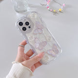 3D Crystal Butterfly iPhone Case - CREAMCY
