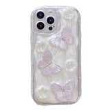 3D Crystal Butterfly iPhone Case - CREAMCY