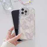 3D Crystal Butterfly iPhone Case - CREAMCY