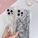 3D Crystal Butterfly iPhone Case - CREAMCY