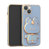 3D Hello Bunny Electroplating iPhone Case - Creamcy Cases