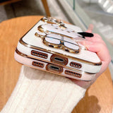 3D Hello Bunny Electroplating iPhone Case - Creamcy Cases