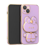 3D Hello Bunny Electroplating iPhone Case - Creamcy Cases