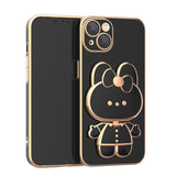 3D Hello Bunny Electroplating iPhone Case - Creamcy Cases