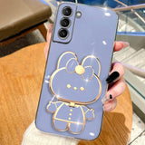 3D Hello Bunny Electroplating Samsung Galaxy Case - Creamcy Cases