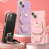 3D Hello Bunny Electroplating Samsung Galaxy Case - Creamcy Cases