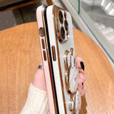 3D Hello Bunny Electroplating Samsung Galaxy Case - Creamcy Cases