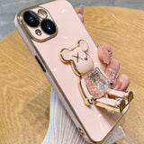 3D Moving Candy Bear iPhone Case (13/12 Mini, 7/8 Plus, 7/8/SE) - Creamcy Cases