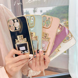 3D Moving Glitter Perfume Bottle iPhone Case - Creamcy Cases