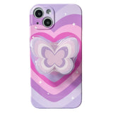 3D Rainbow Butterfly Love iPhone Case - Creamcy Cases