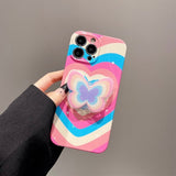 3D Rainbow Butterfly Love iPhone Case - Creamcy Cases