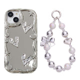 3D Silver Crystal Heart iPhone Case - CREAMCY