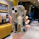 3D Silver Crystal Heart iPhone Case - CREAMCY