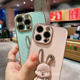 Cute Smiley 3D Bunny iPhone Case (iPhone 14 to iPhone 11 series) - Creamcy Cases