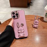Cute Smiley 3D Bunny iPhone Case (iPhone 14 to iPhone 11 series) - Creamcy Cases