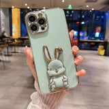 Cute Smiley 3D Bunny iPhone Case (iPhone 14 to iPhone 11 series) - Creamcy Cases