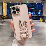 Cute Smiley 3D Bunny iPhone Case (iPhone 14 to iPhone 11 series) - Creamcy Cases