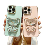 3D Winnie Bear Electroplating Samsung Galaxy Case - Creamcy Cases