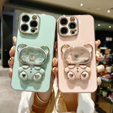 3D Winnie Bear Electroplating Samsung Galaxy Case (Galaxy Note & A Series) - Creamcy Cases